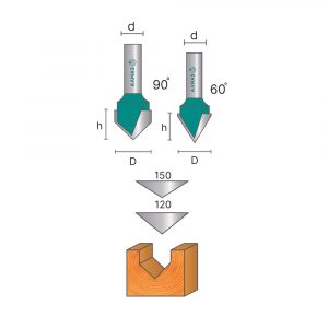 1004 Фреза пазовая галтельная V-form
