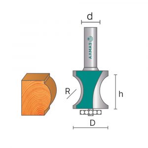 1013 Фреза кромочная полустержневая