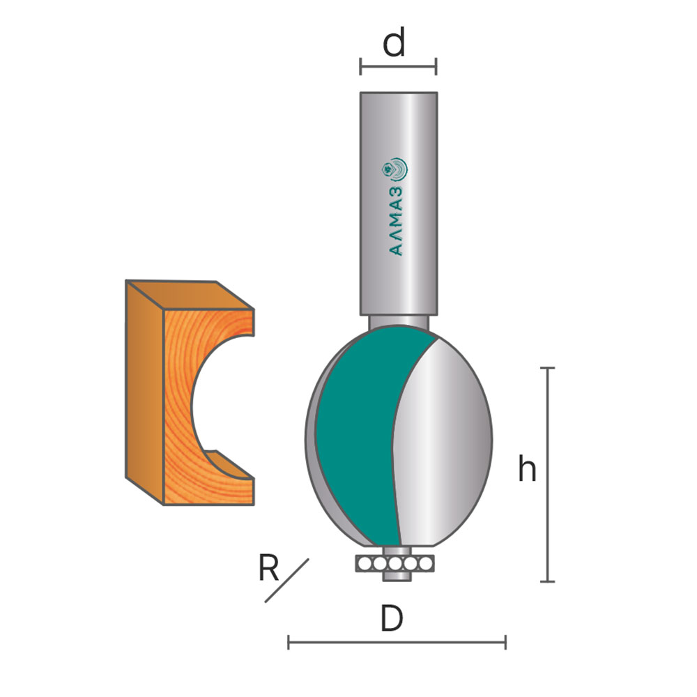 1016 Фреза кромочная галтельная