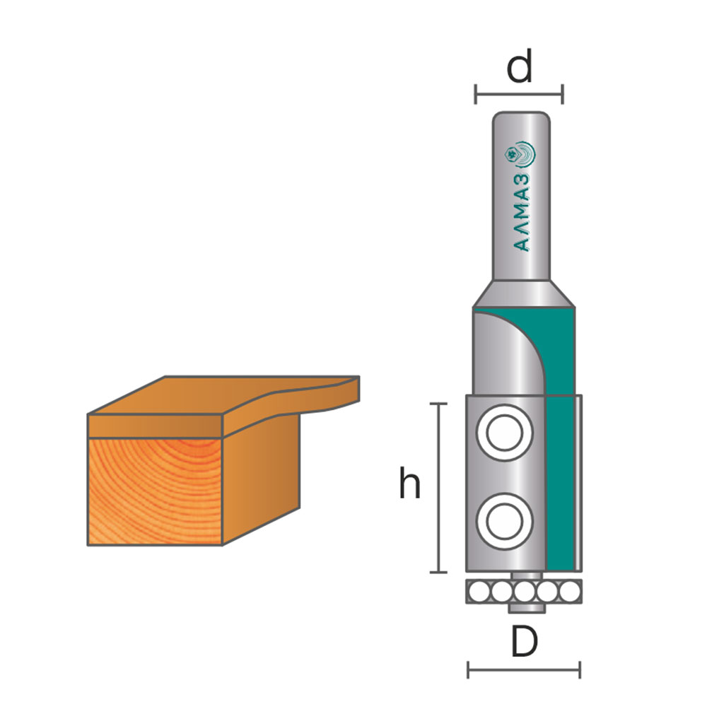 120 Фреза со сменными пластинами кромочная прямая