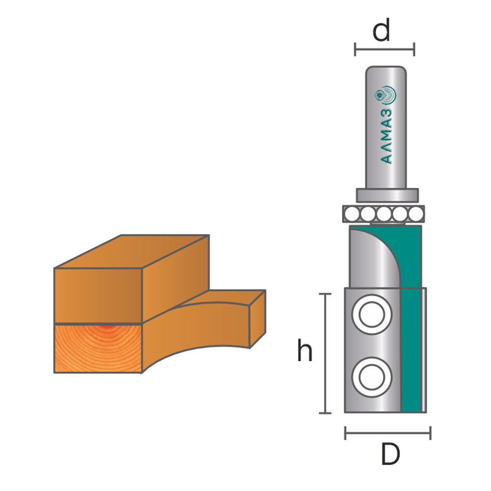 121 Фреза со сменными пластинами кромочная прямая