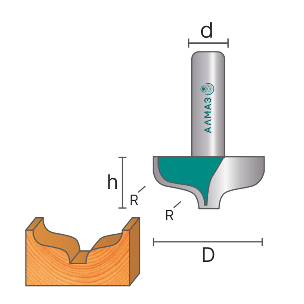 2055 Фреза пазовая фасонная