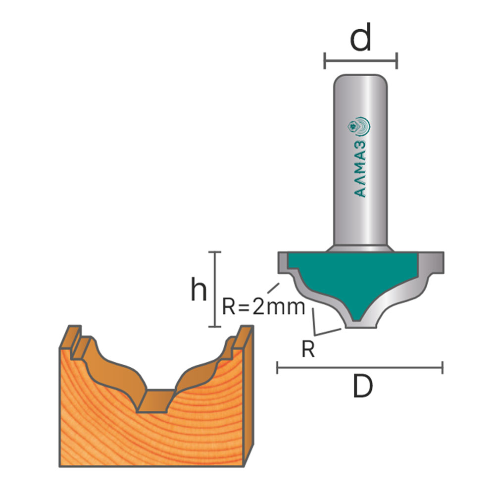 2059 Фреза пазовая фасонная