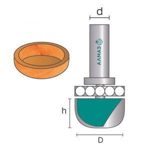 2166 Фреза пазовая фасонная для изготовления чаш менажниц