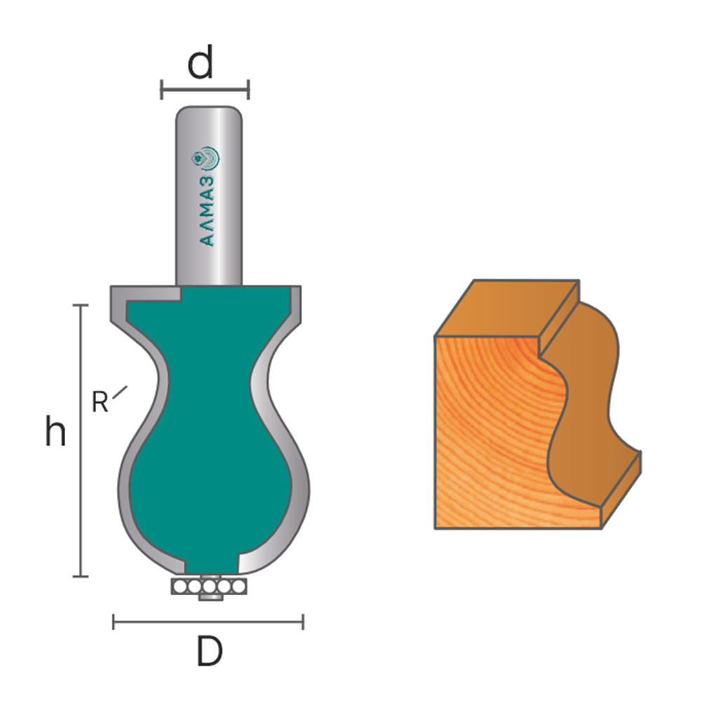 2204 Фреза кромочная фигурная