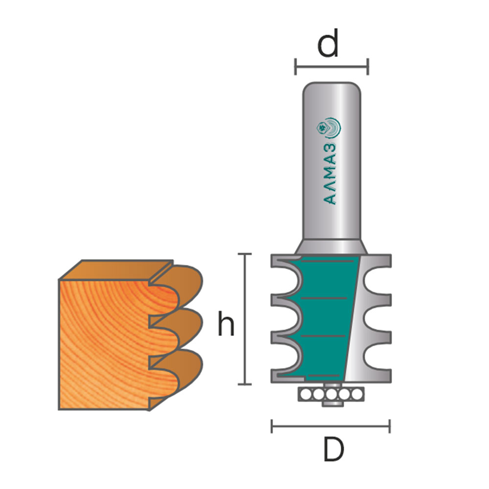 2502 Фреза кромочная фигурная