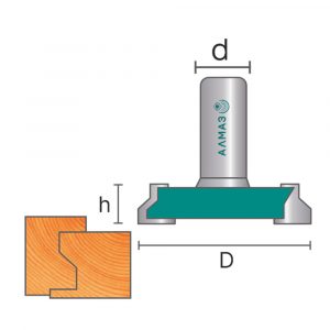 2512 Фреза пазовая конструкционная Т-обр.