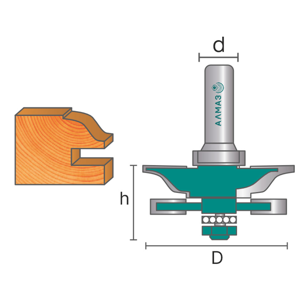 3504 Фреза комбинированная рамочная