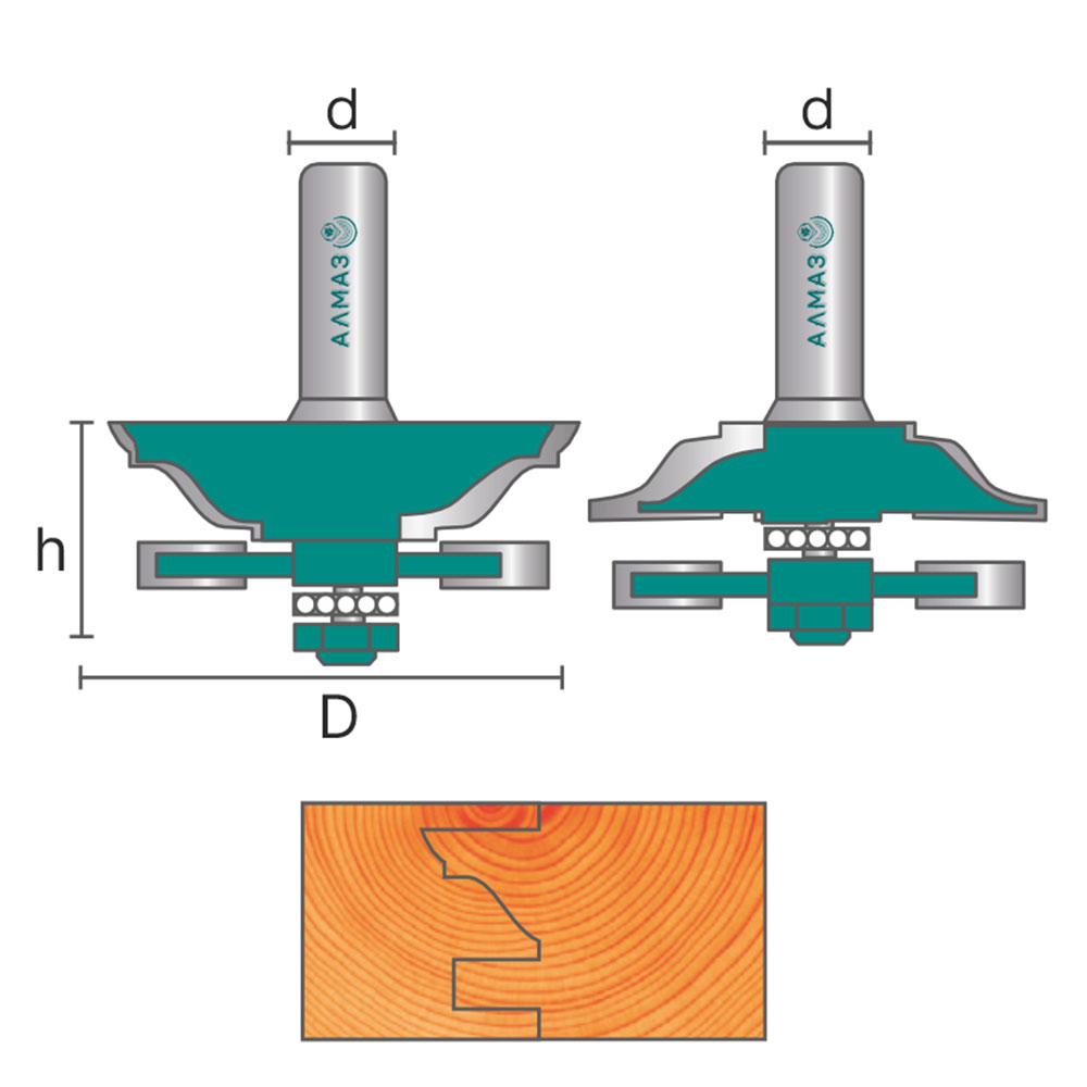 3504 set Набор рамочных фрез