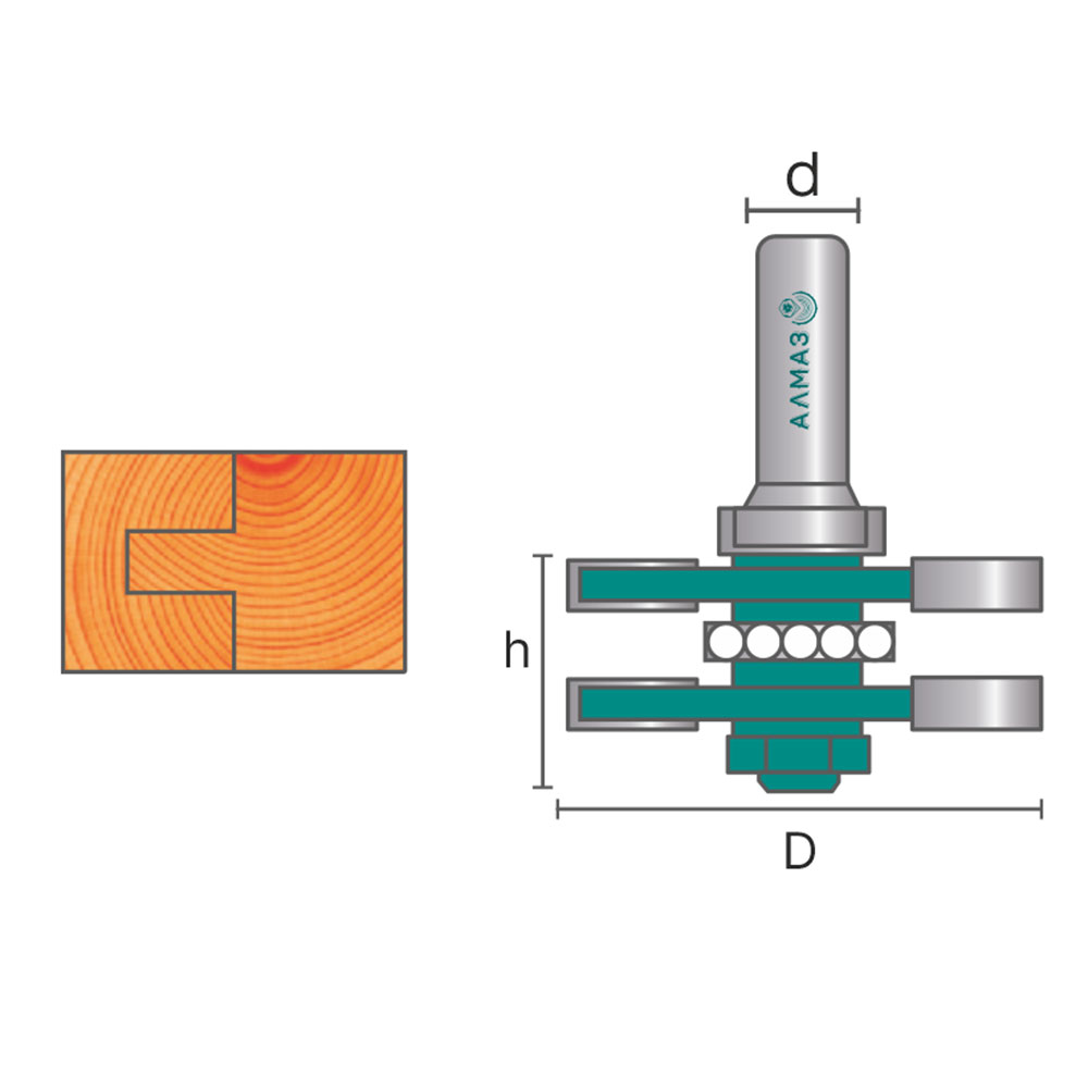 3523 Фреза комбинированная паз-шип
